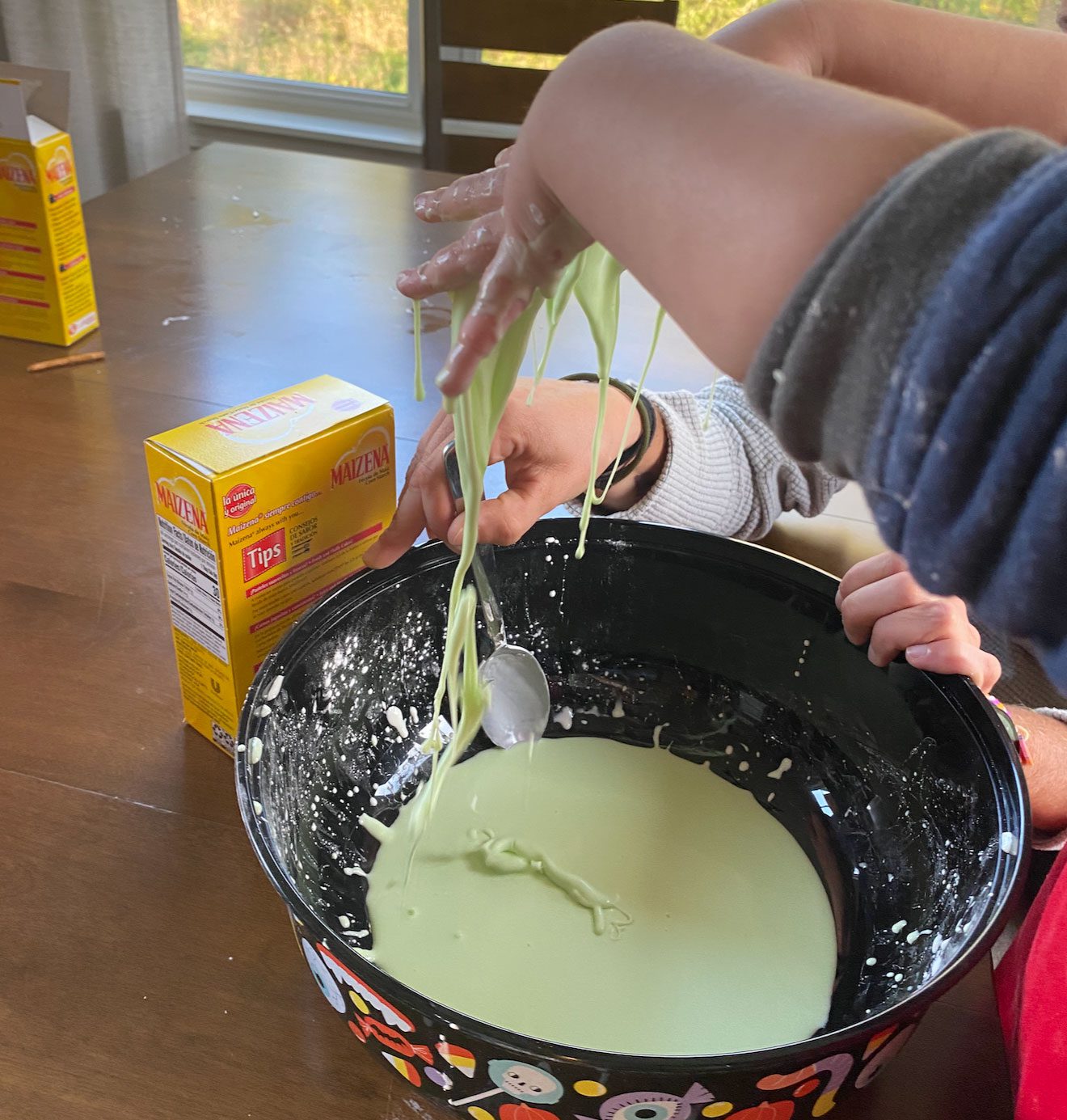 Prepare to get messy when making oobleck!