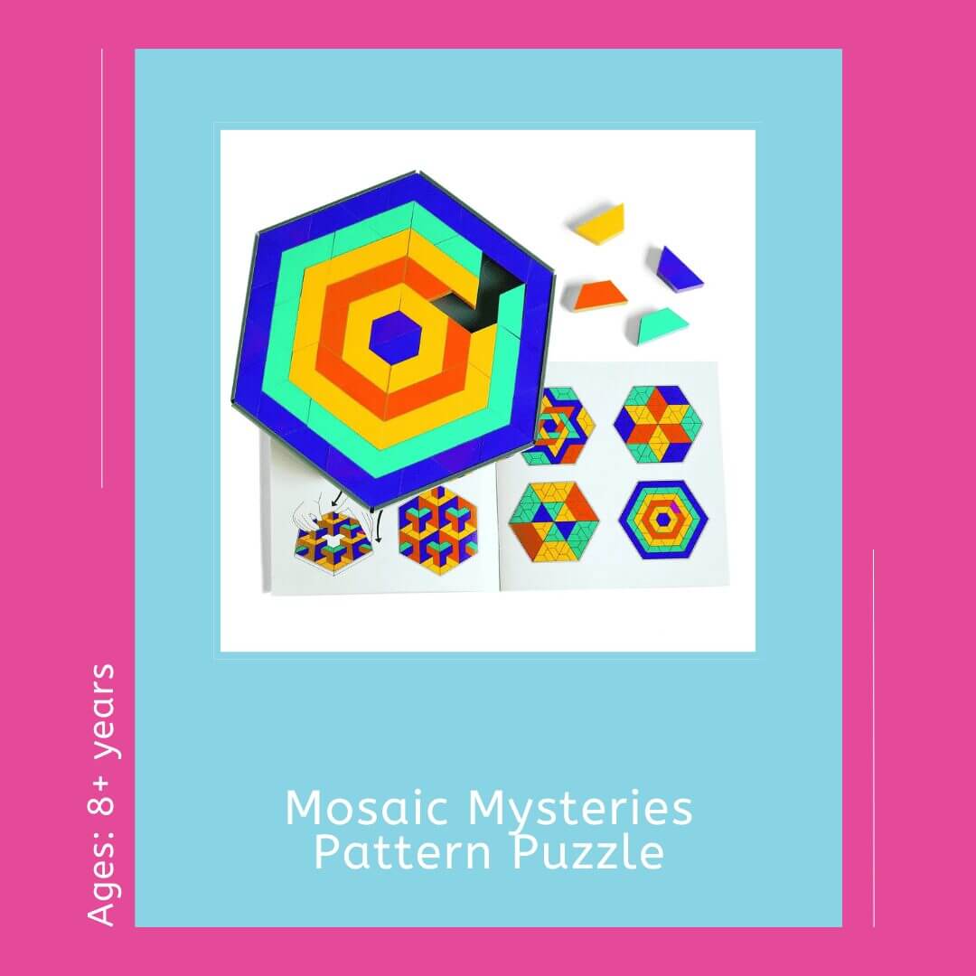 7 Mosaic Mysteries Pattern Puzzle – ages 8 and up | STEMful